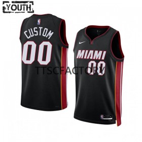 Camiseta Niños NBA Miami Heat Personalizadas Nike 2022-23 Icon Edition Negro Swingman
